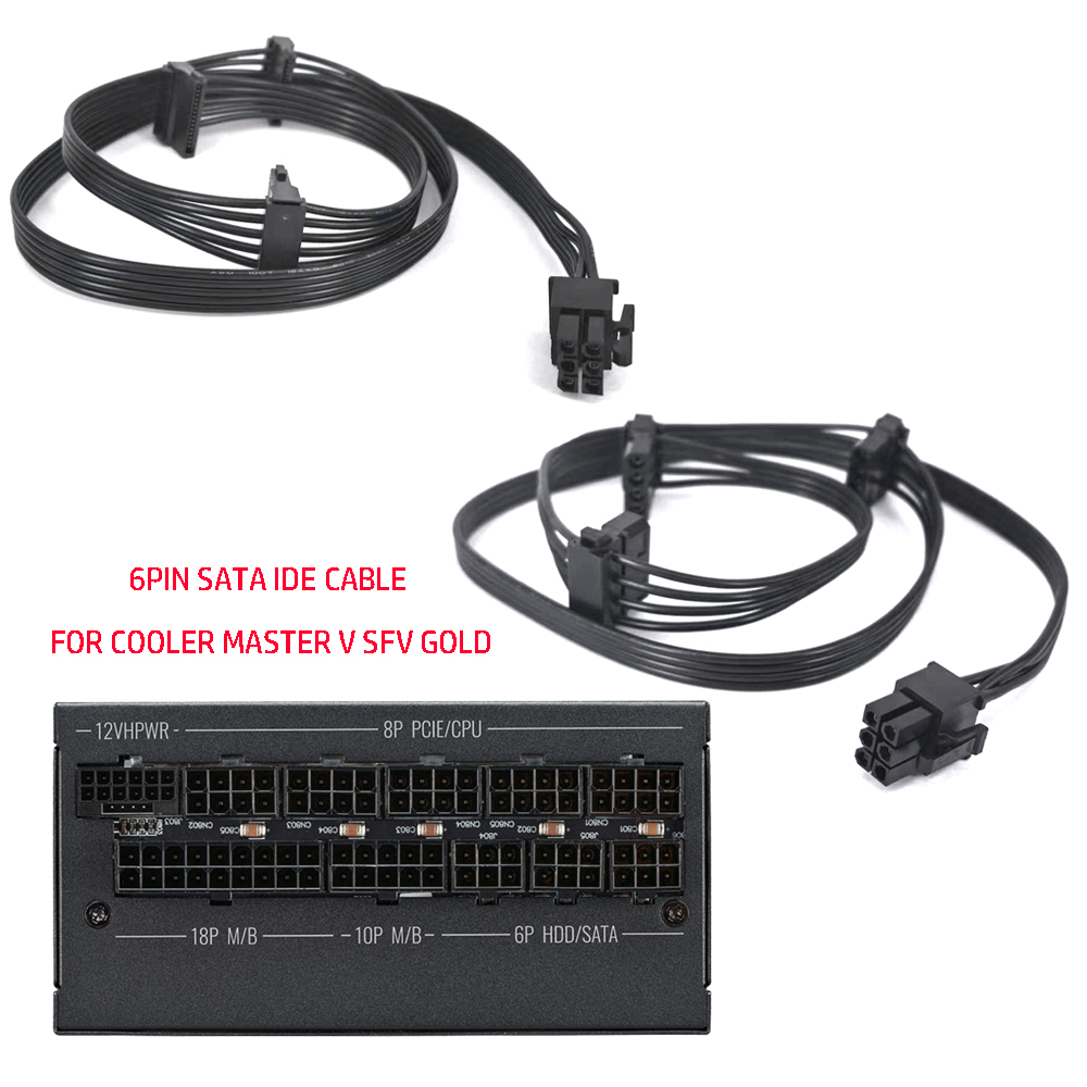 6PIN PCIE TO 3*SATA Molex IDE  - Sfx Power Supply 850W Gold recension och pris